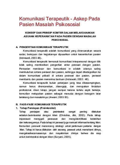 Detail Contoh Komunikasi Terapeutik Pada Anak Nomer 47