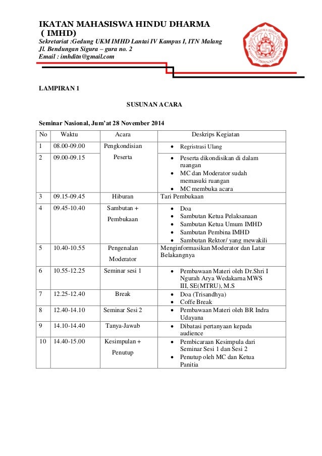 Detail Contoh Konsep Acara Kampus Nomer 11