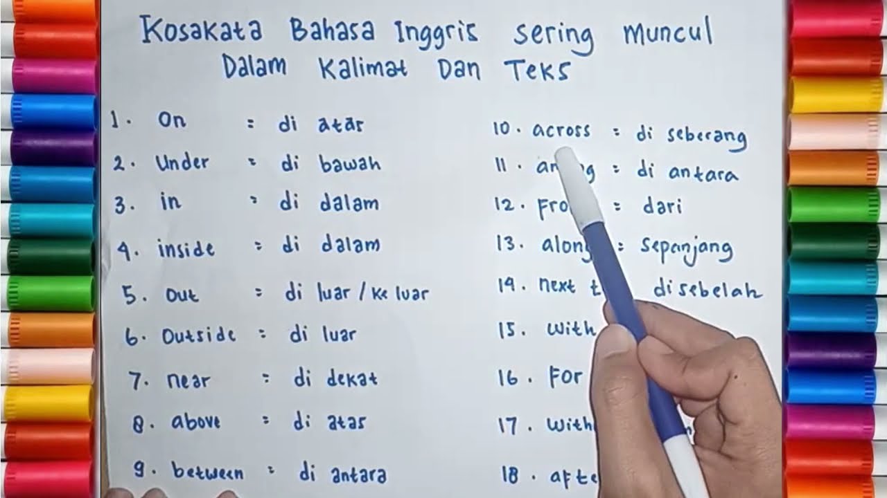 Detail Contoh Kosakata Dalam Bahasa Inggris Nomer 6