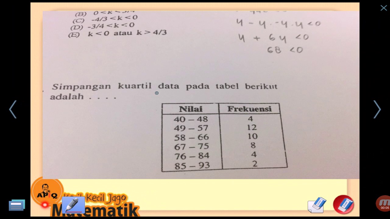 Detail Contoh Kuartil Data Kelompok Nomer 38