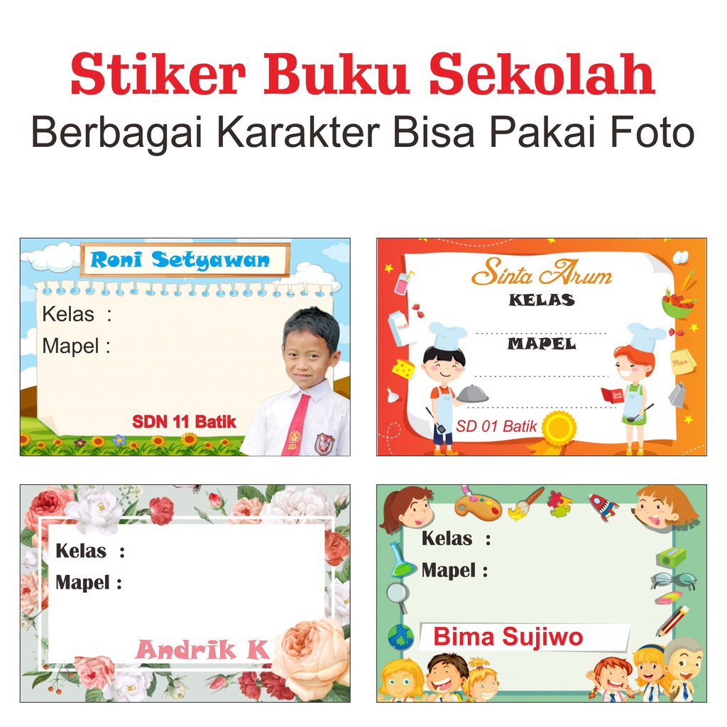 Detail Contoh Label Buku Anak Sd Nomer 3
