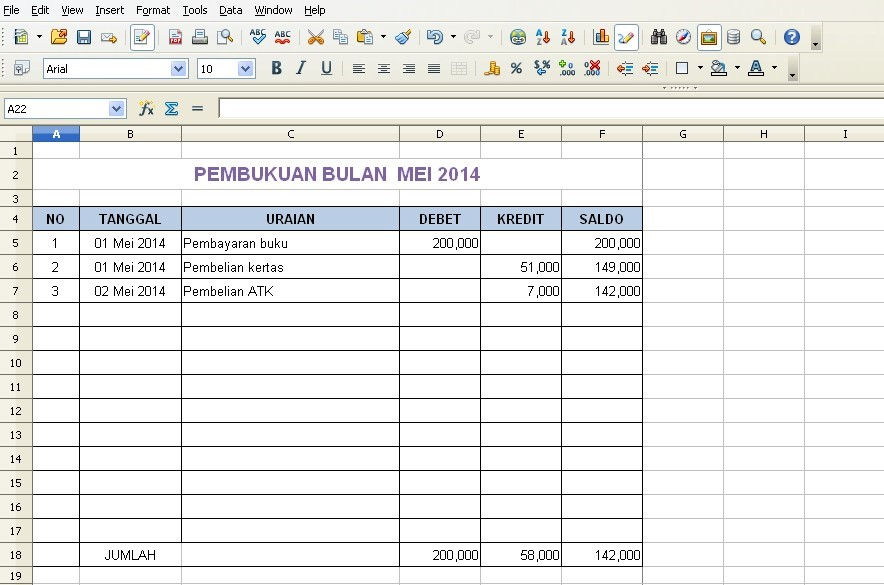 Detail Contoh Laporan Excel Nomer 6