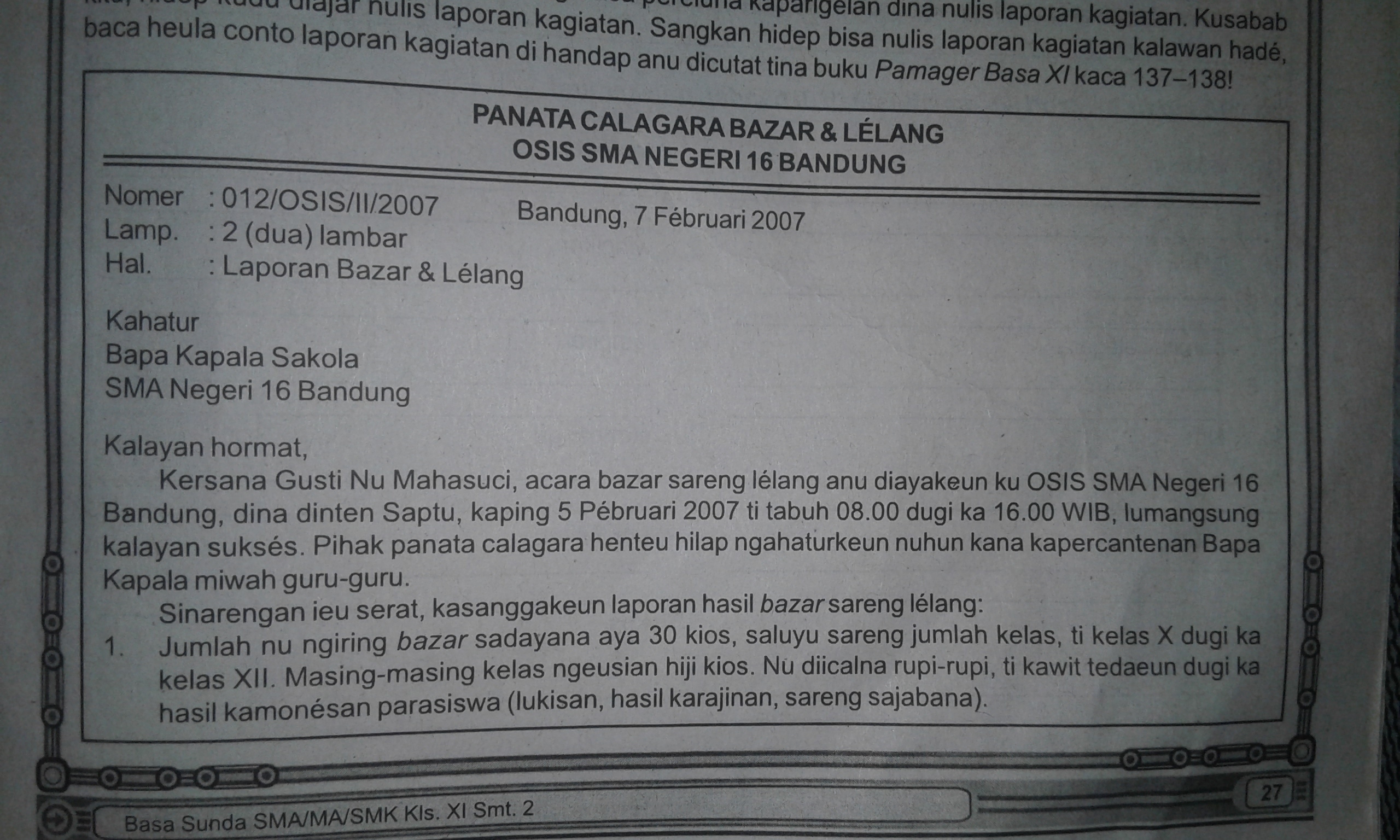 Detail Contoh Laporan Kagiatan Bahasa Sunda Nomer 22