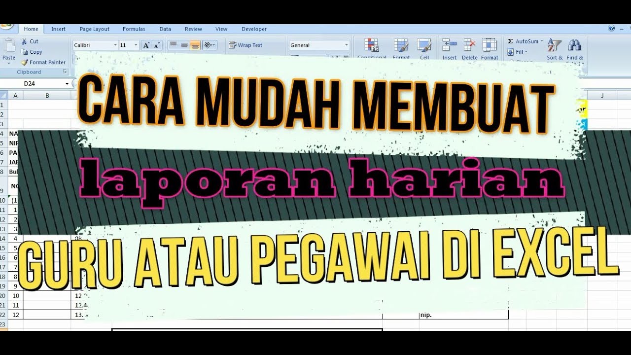 Detail Contoh Laporan Kerja Harian Excel Nomer 26