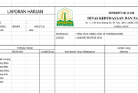 Detail Contoh Laporan Kerja Harian Excel Nomer 6