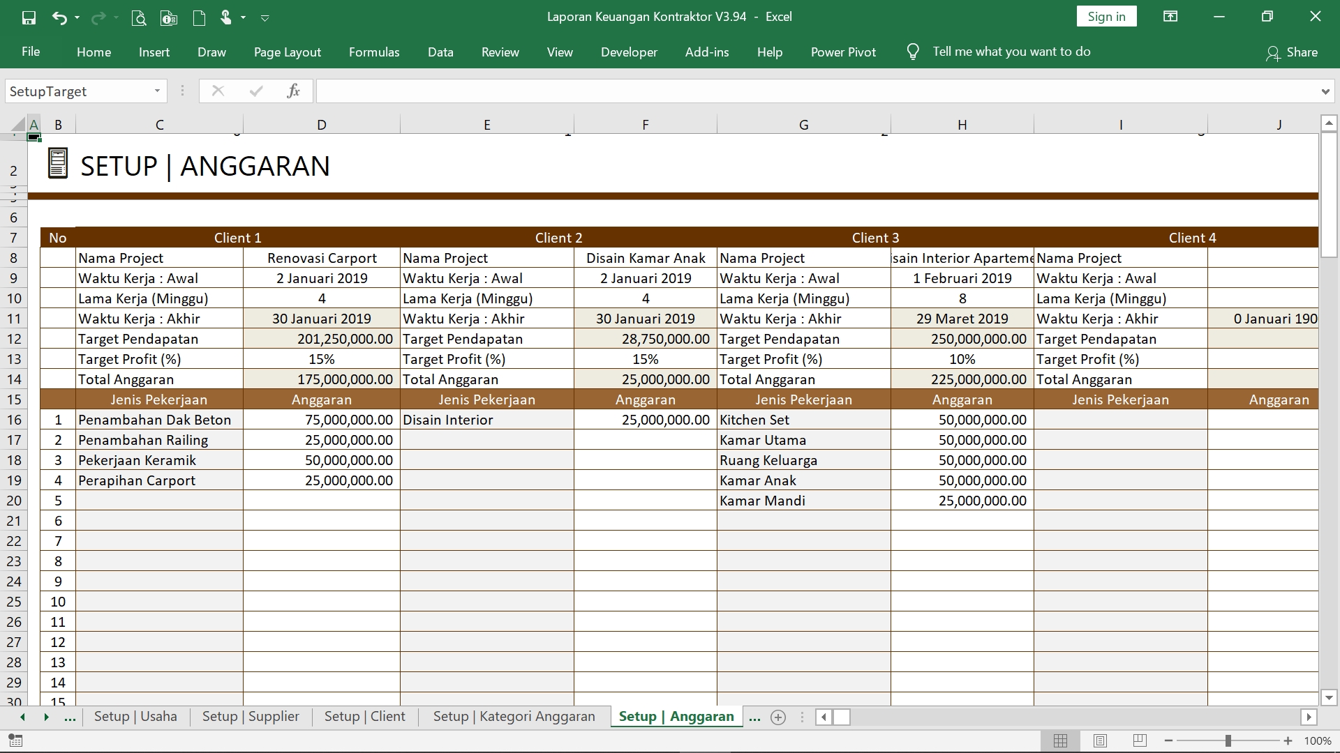 Detail Contoh Laporan Keuangan Perusahaan Kontraktor Excel Nomer 16