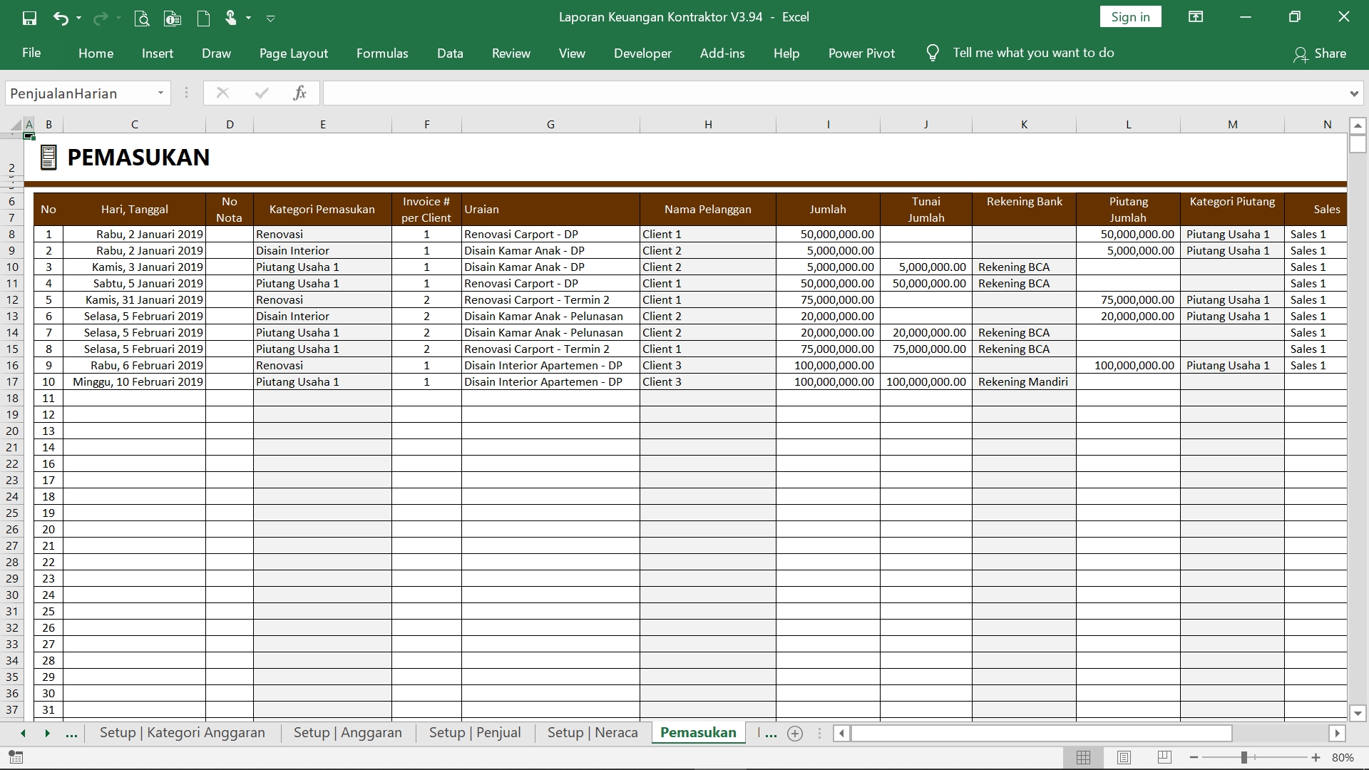 Detail Contoh Laporan Keuangan Perusahaan Kontraktor Excel Nomer 27