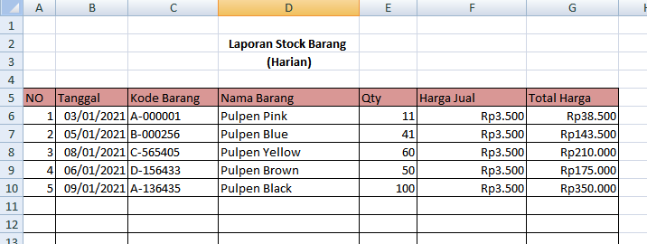 Detail Contoh Laporan Persediaan Barang Nomer 32