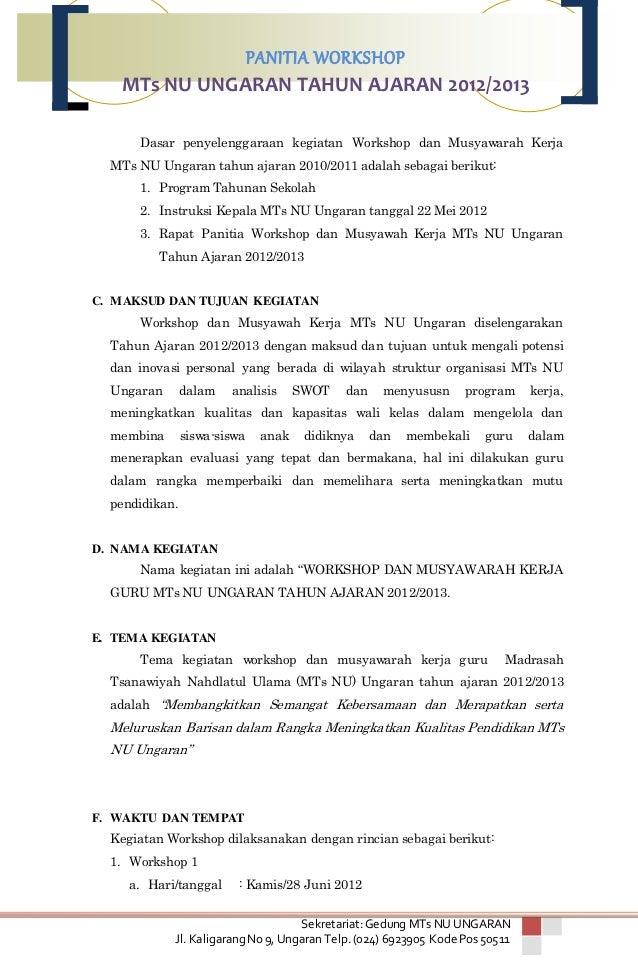 Detail Contoh Laporan Pertanggungjawaban Kegiatan Pelatihan Nomer 4