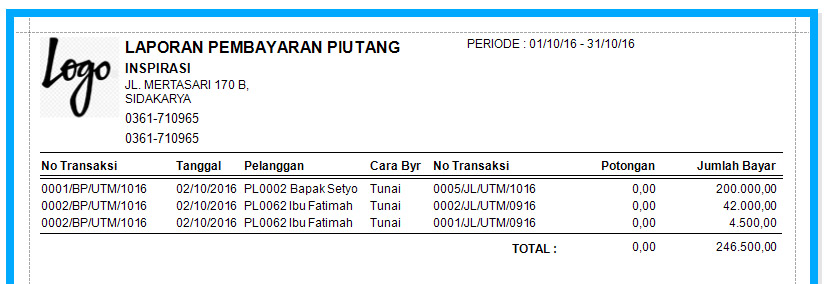 Detail Contoh Laporan Piutang Excel Nomer 44