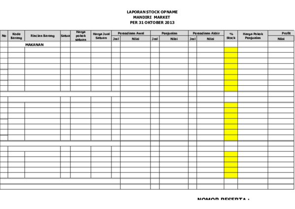 Detail Contoh Laporan Stock Opname Persediaan Nomer 8