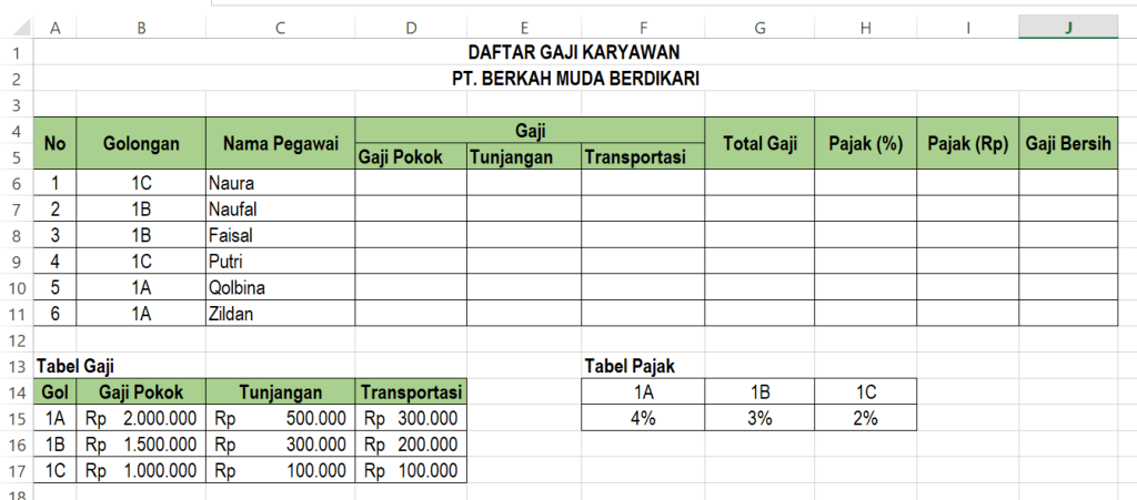 Detail Contoh Latihan Excel Nomer 28