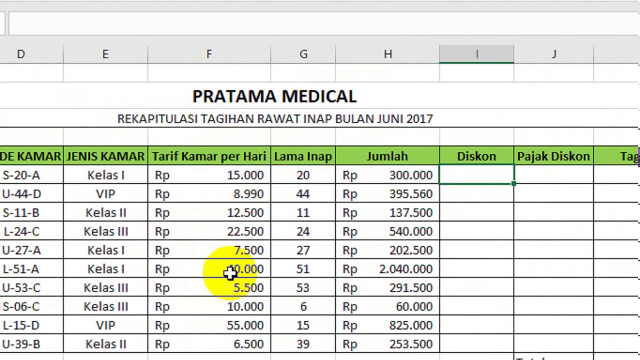 Detail Contoh Latihan Excel Nomer 40