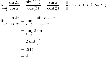 Detail Contoh Limit Fungsi Trigonometri Nomer 10