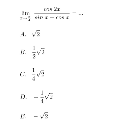 Detail Contoh Limit Fungsi Trigonometri Nomer 22