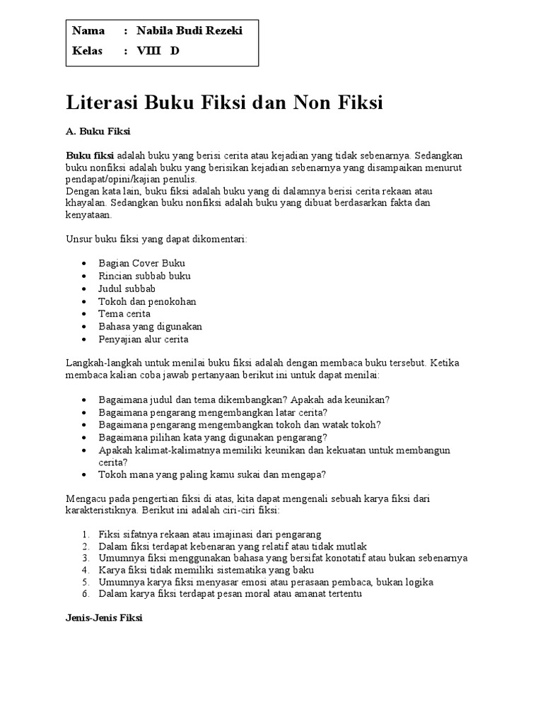 Detail Contoh Literasi Buku Fiksi Nomer 2