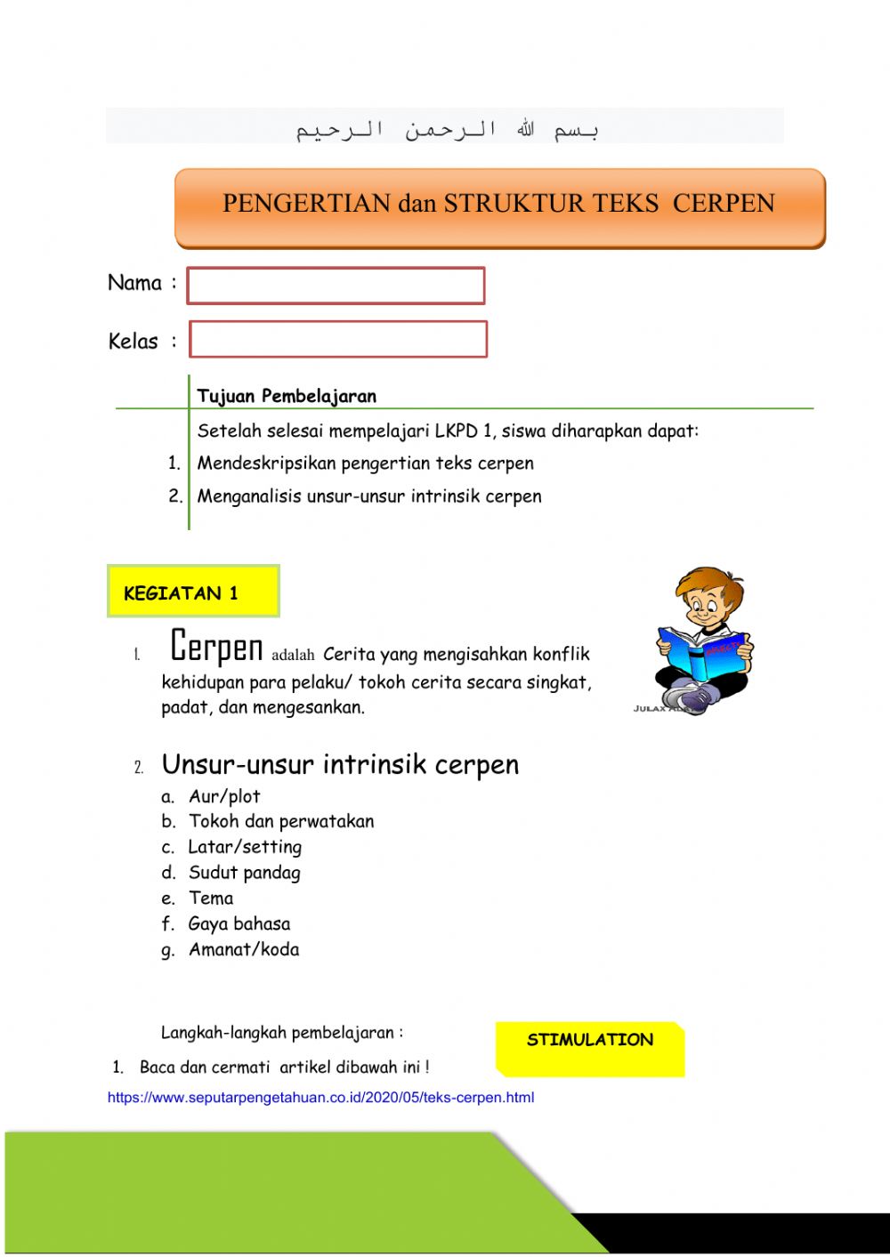 Detail Contoh Lkpd Bahasa Indonesia Nomer 2