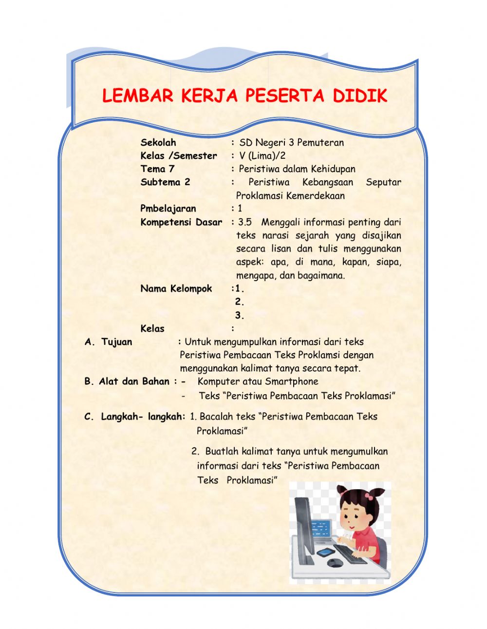 Detail Contoh Lkpd Bahasa Indonesia Nomer 14