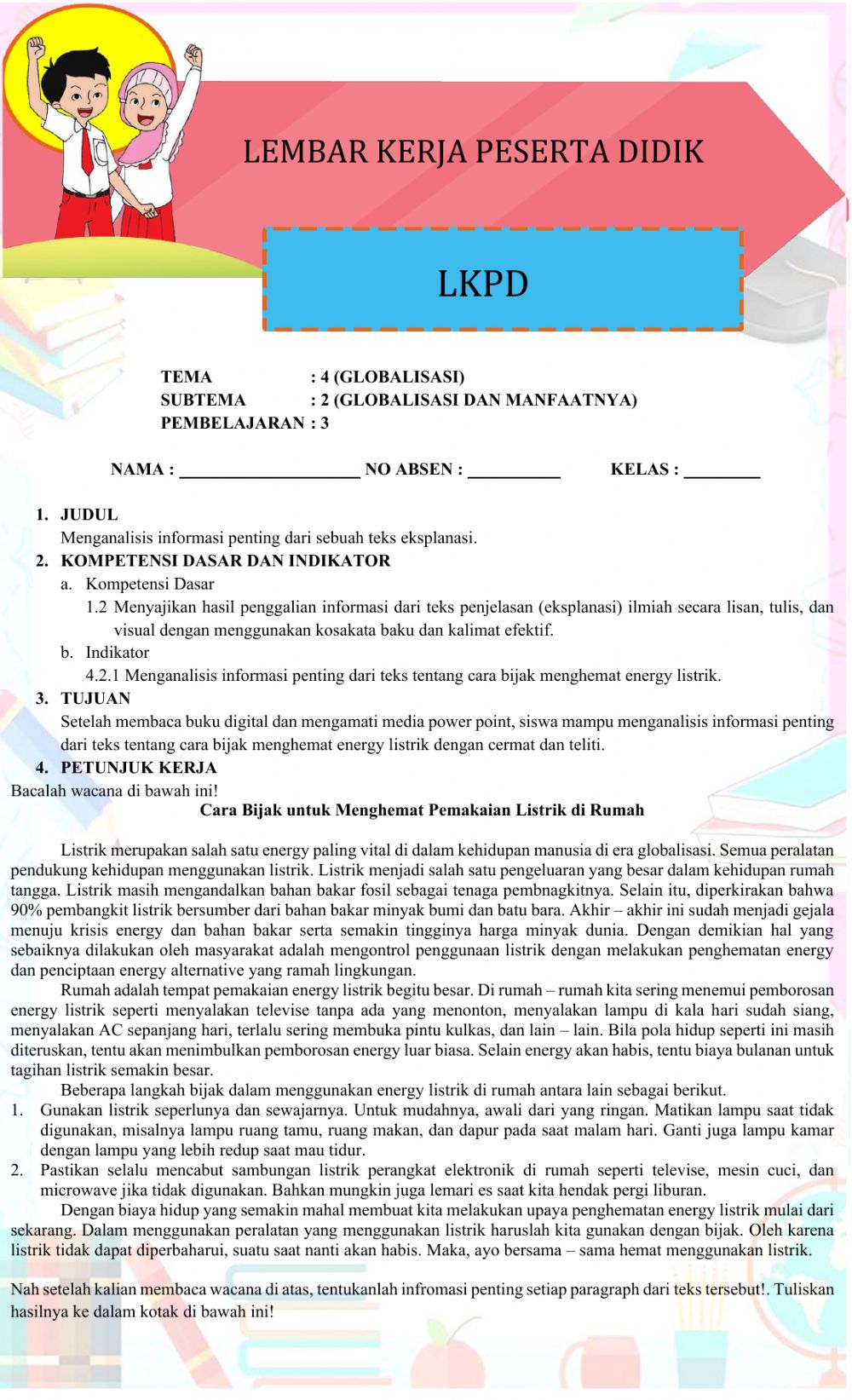 Detail Contoh Lkpd Bahasa Indonesia Nomer 38