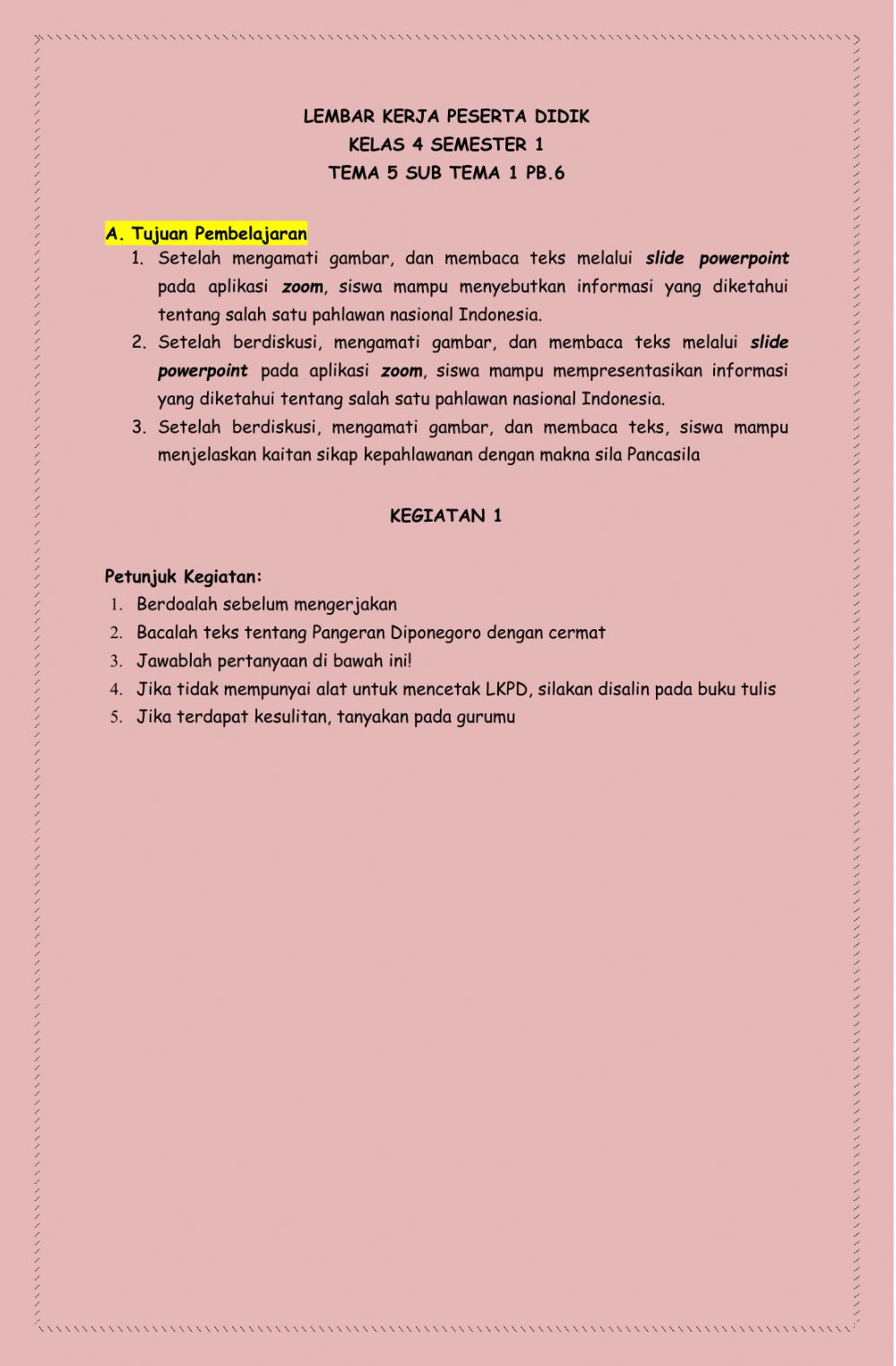 Detail Contoh Lkpd Bahasa Indonesia Nomer 40