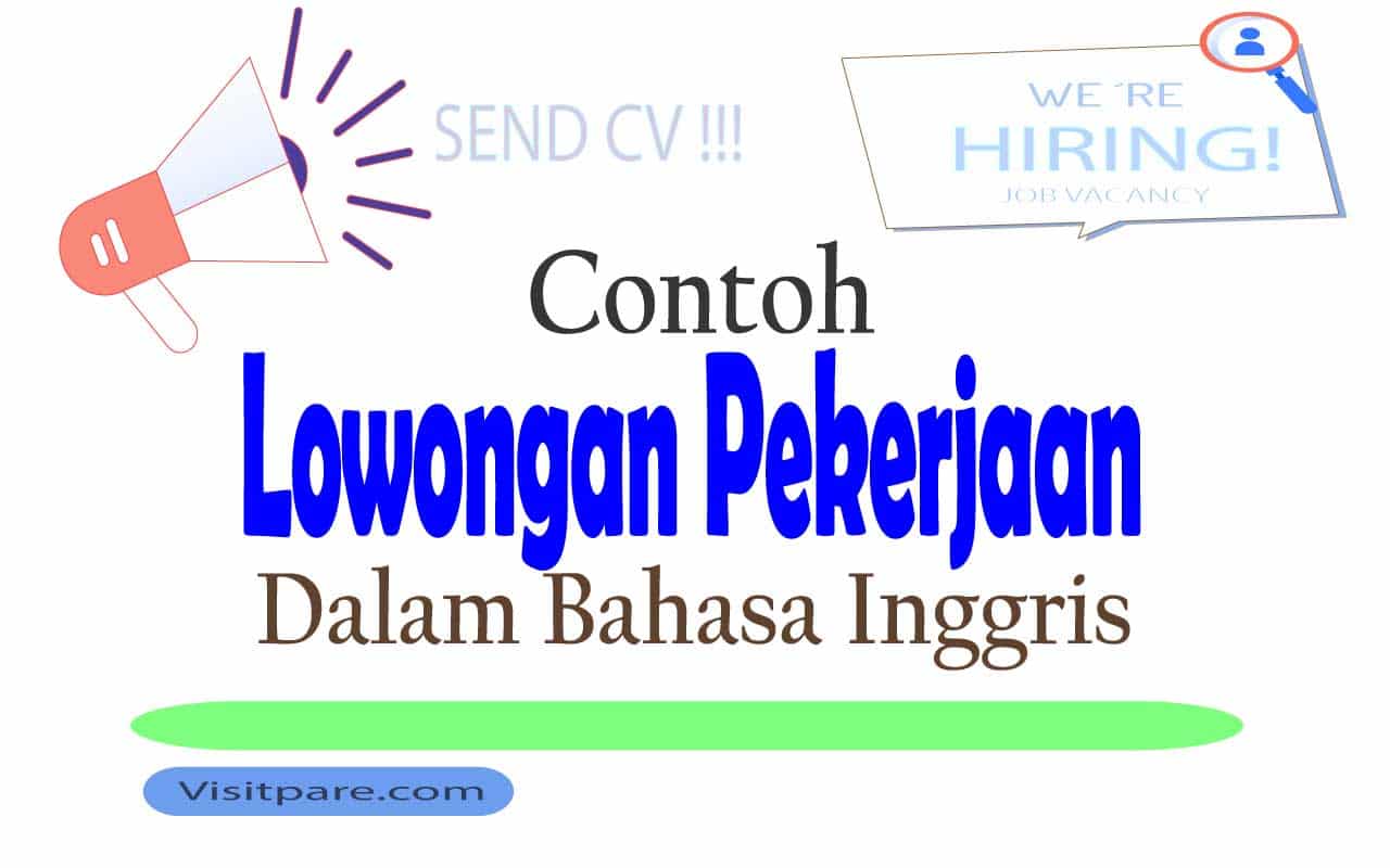 Detail Contoh Lowongan Kerja Dalam Bahasa Inggris Nomer 19