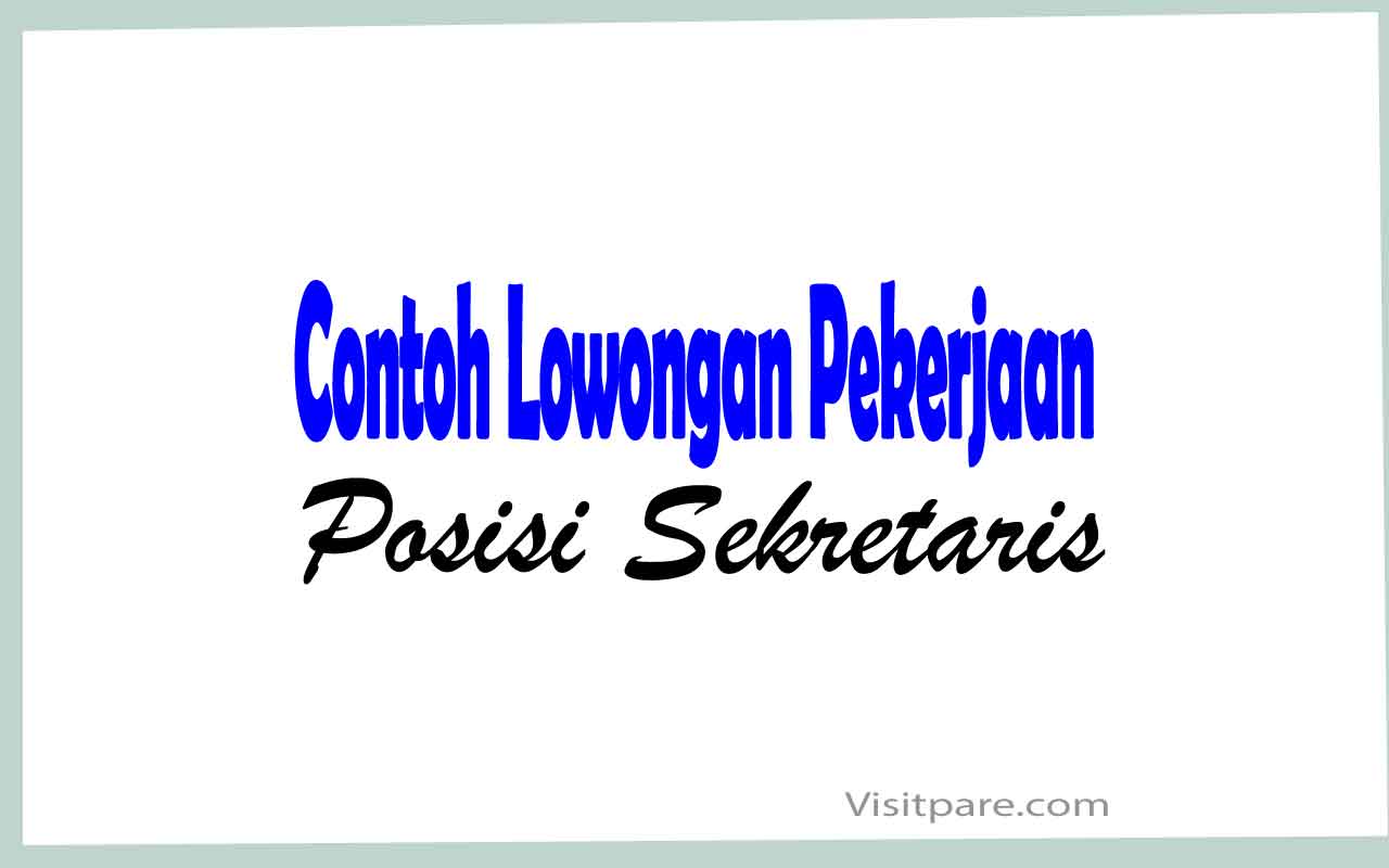 Detail Contoh Lowongan Kerja Dalam Bahasa Inggris Nomer 31