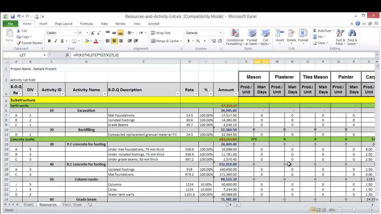 Detail Contoh Manpower Planning Excel Koleksi Nomer 19