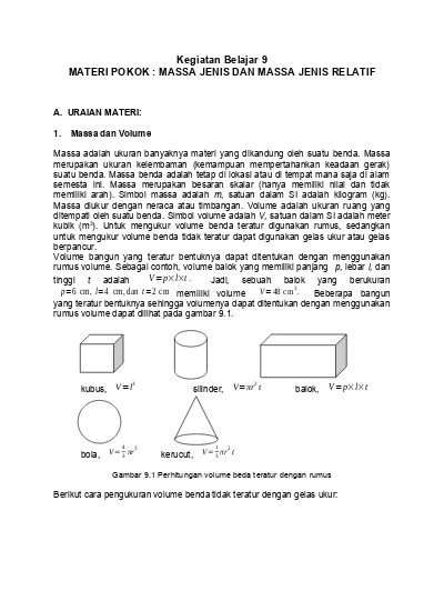 Detail Contoh Massa Jenis Nomer 30