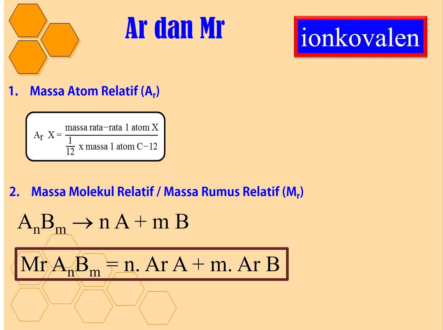 Contoh Massa Molekul Relatif - KibrisPDR