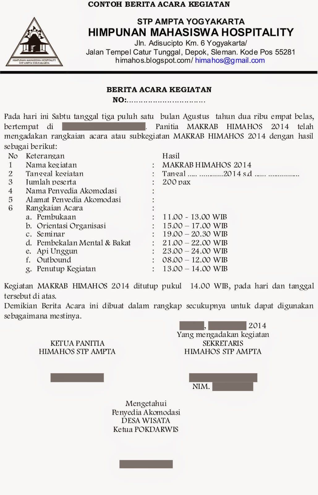 Detail Contoh Membuat Berita Acara Nomer 12