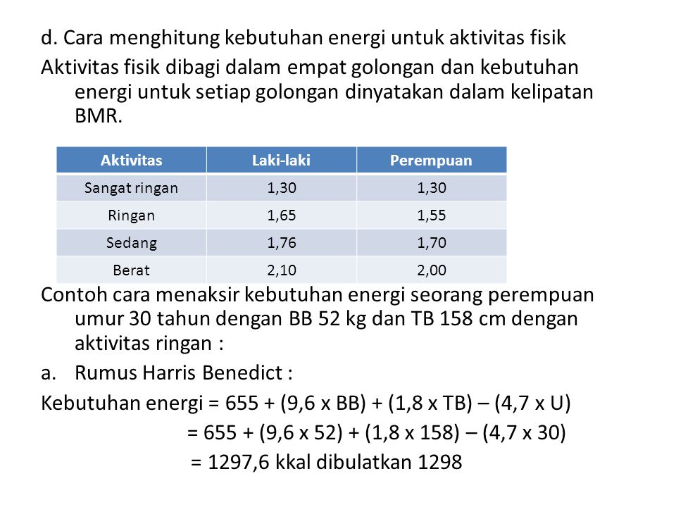 Detail Contoh Menghitung Bmr Nomer 19