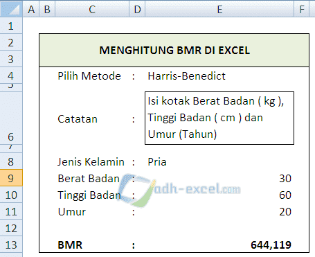 Detail Contoh Menghitung Bmr Nomer 6