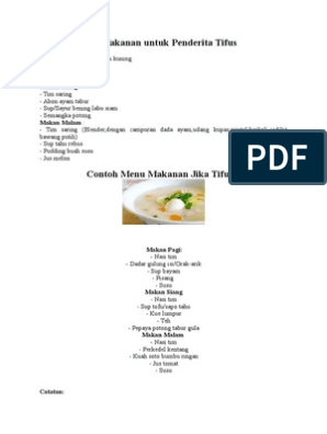 Detail Contoh Menu Makanan Untuk Penderita Tipes Nomer 6