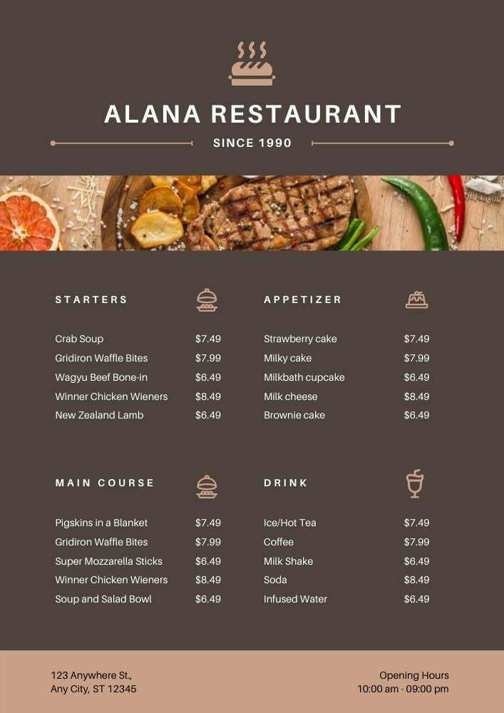 Detail Contoh Menu Restoran Dalam Bahasa Inggris Nomer 11