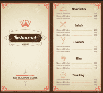 Detail Contoh Menu Restoran Dalam Bahasa Inggris Nomer 36