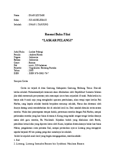 Detail Contoh Merangkum Buku Fiksi Nomer 11