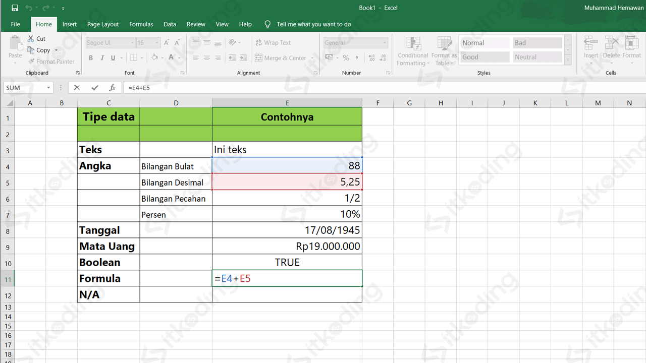 Detail Contoh Microsoft Excel Nomer 39