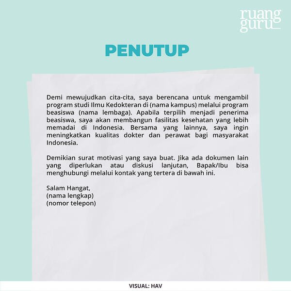 Detail Contoh Motivation Letter Bahasa Inggris Nomer 28