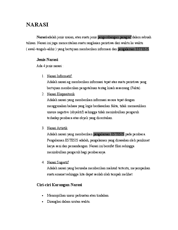Detail Contoh Narasi Artistik Nomer 22