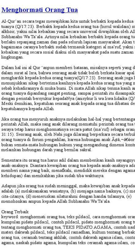 Detail Contoh Naskah Pidato Islam Untuk Anak Nomer 39