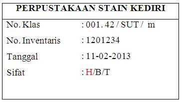 Detail Contoh Nomor Inventaris Buku Perpustakaan Nomer 37