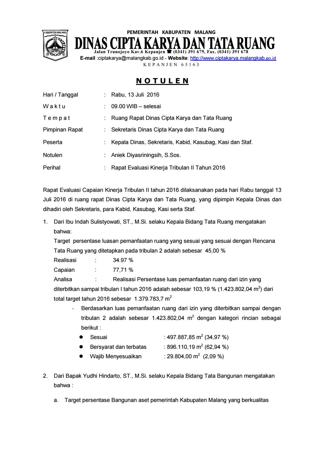 Detail Contoh Notulen Rapat Kantor Nomer 42