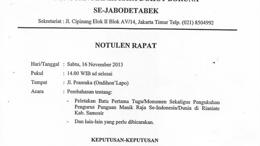 Detail Contoh Notulen Rapat Kantor Nomer 45