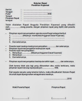 Detail Contoh Notulen Rapat Sekolah Nomer 2