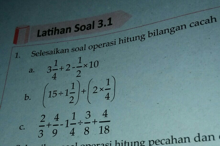 Detail Contoh Operasi Hitung Bilangan Bulat Nomer 7