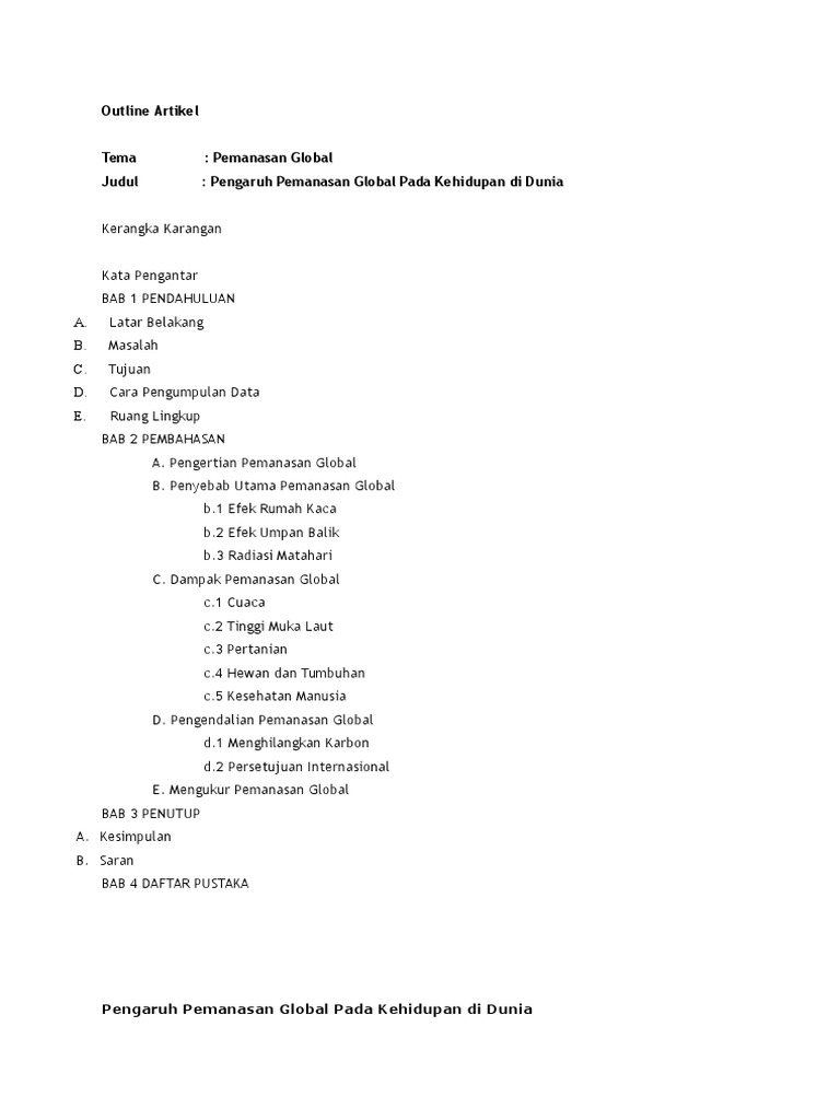 Contoh Outline Artikel - 56+ Koleksi Gambar