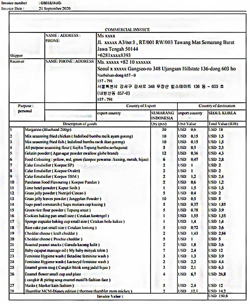 Contoh Packing List Pengiriman Barang - KibrisPDR