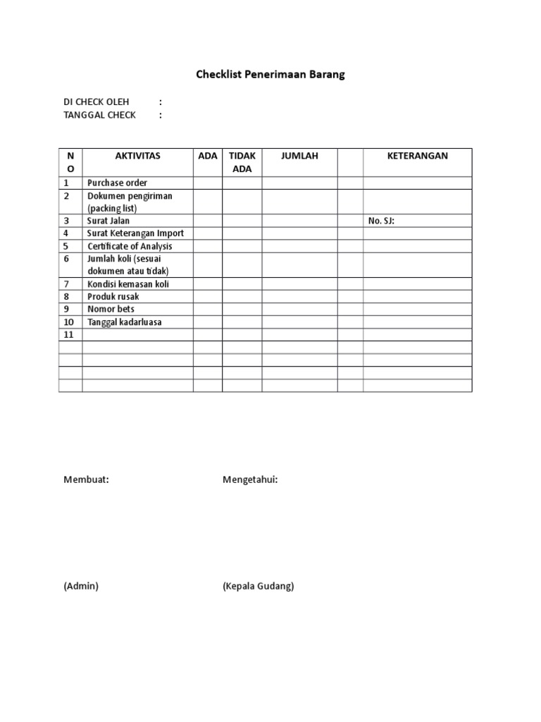 Detail Contoh Packing List Pengiriman Barang Nomer 20