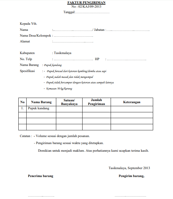 Detail Contoh Packing List Pengiriman Barang Nomer 30