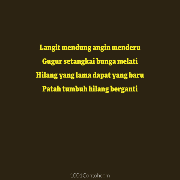 Contoh Pantun Peribahasa - KibrisPDR